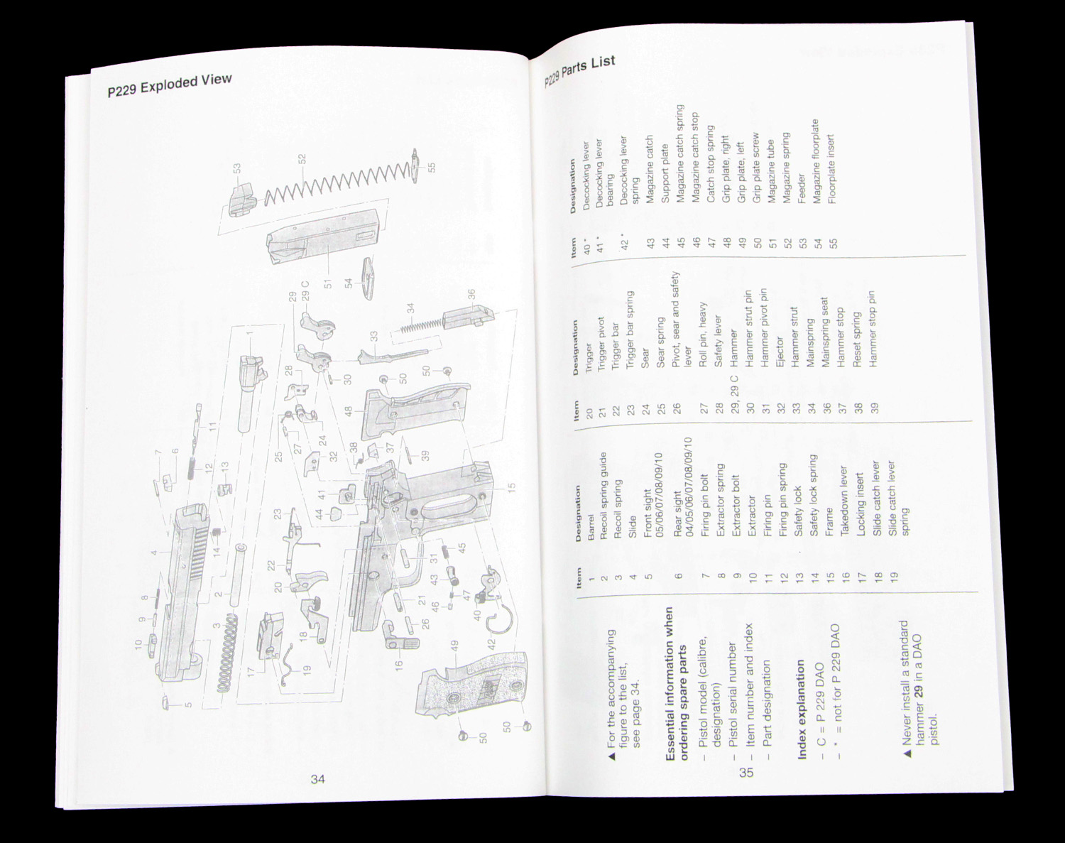 SiGARMS SIG SAUER Pistol Owner S Manual For P220 P225 P226 P229