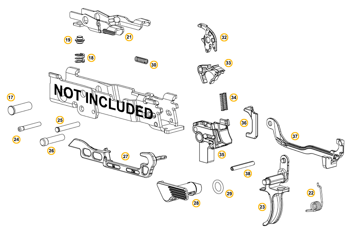Lower Parts Kit fits SIG Sauer P320 Fire Control Unit (FCU) Gun Parts