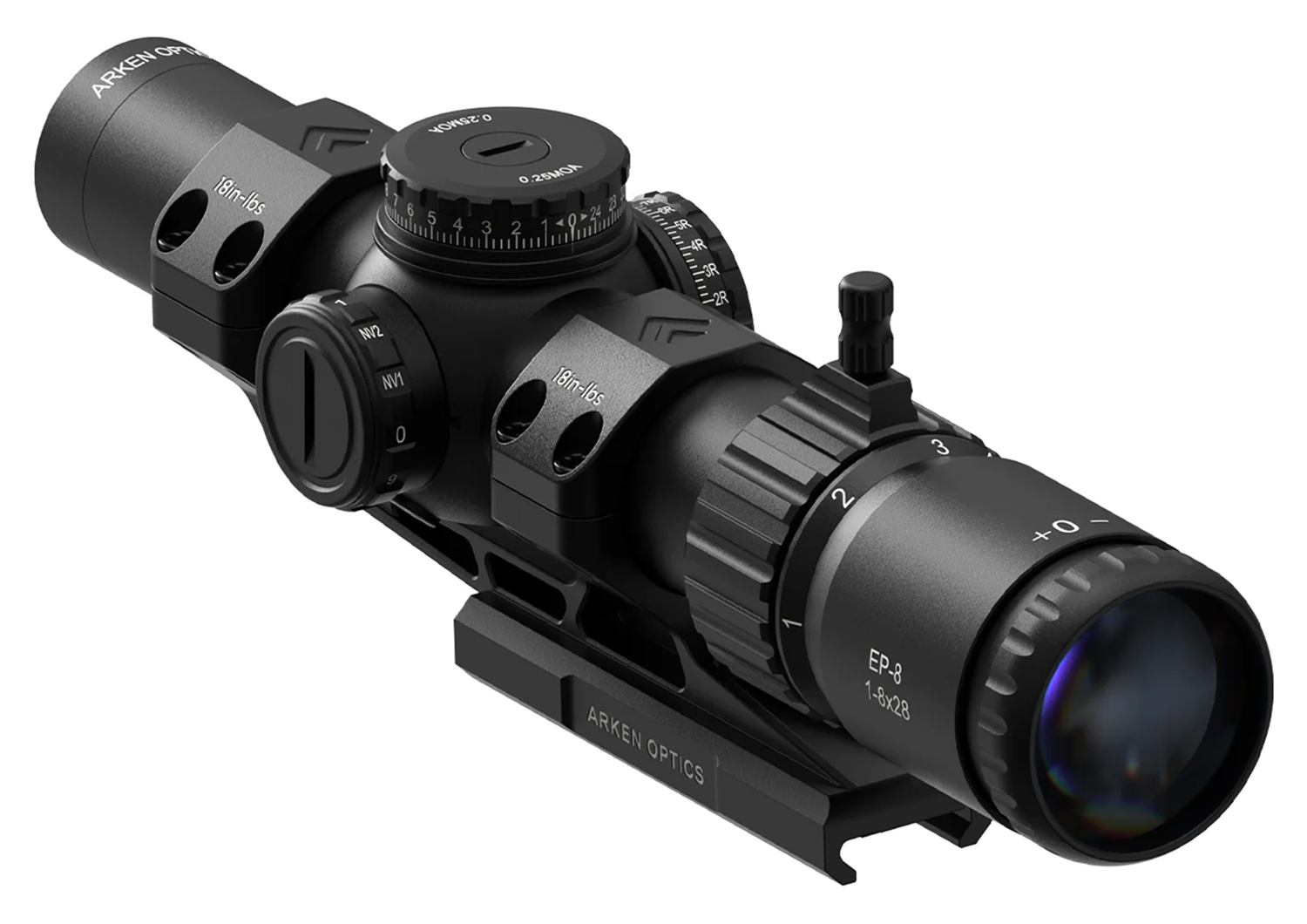 邦楽 MONONO AWARE ARK WITH A LINE Arken Optics EP8 1-8×28 LPVO FFP MOA 34mm Tube with 0 MOA Mount | eBay