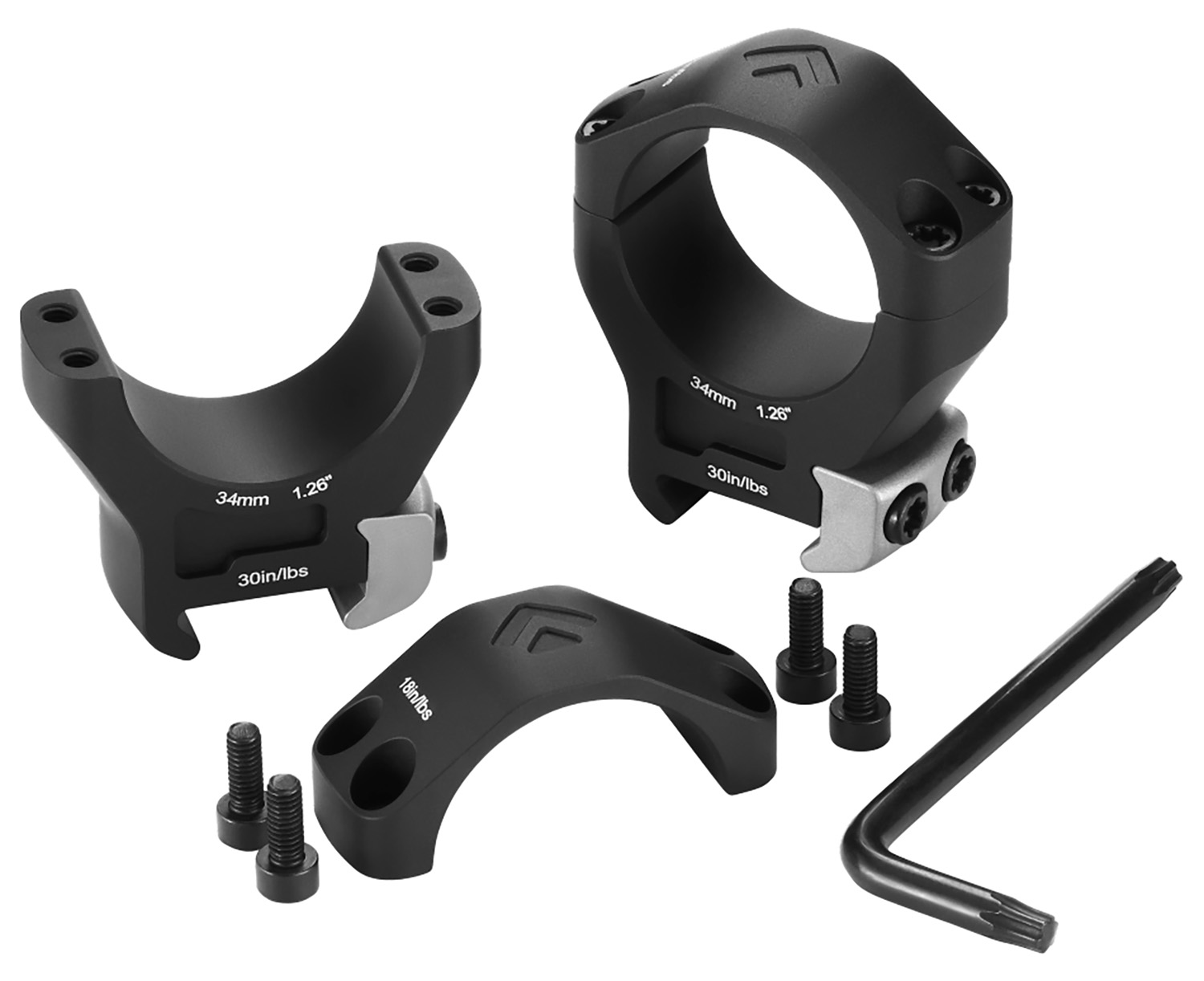 Arken Optics 34mm HALO Titanium Scope Rings - Low Height - 0.92