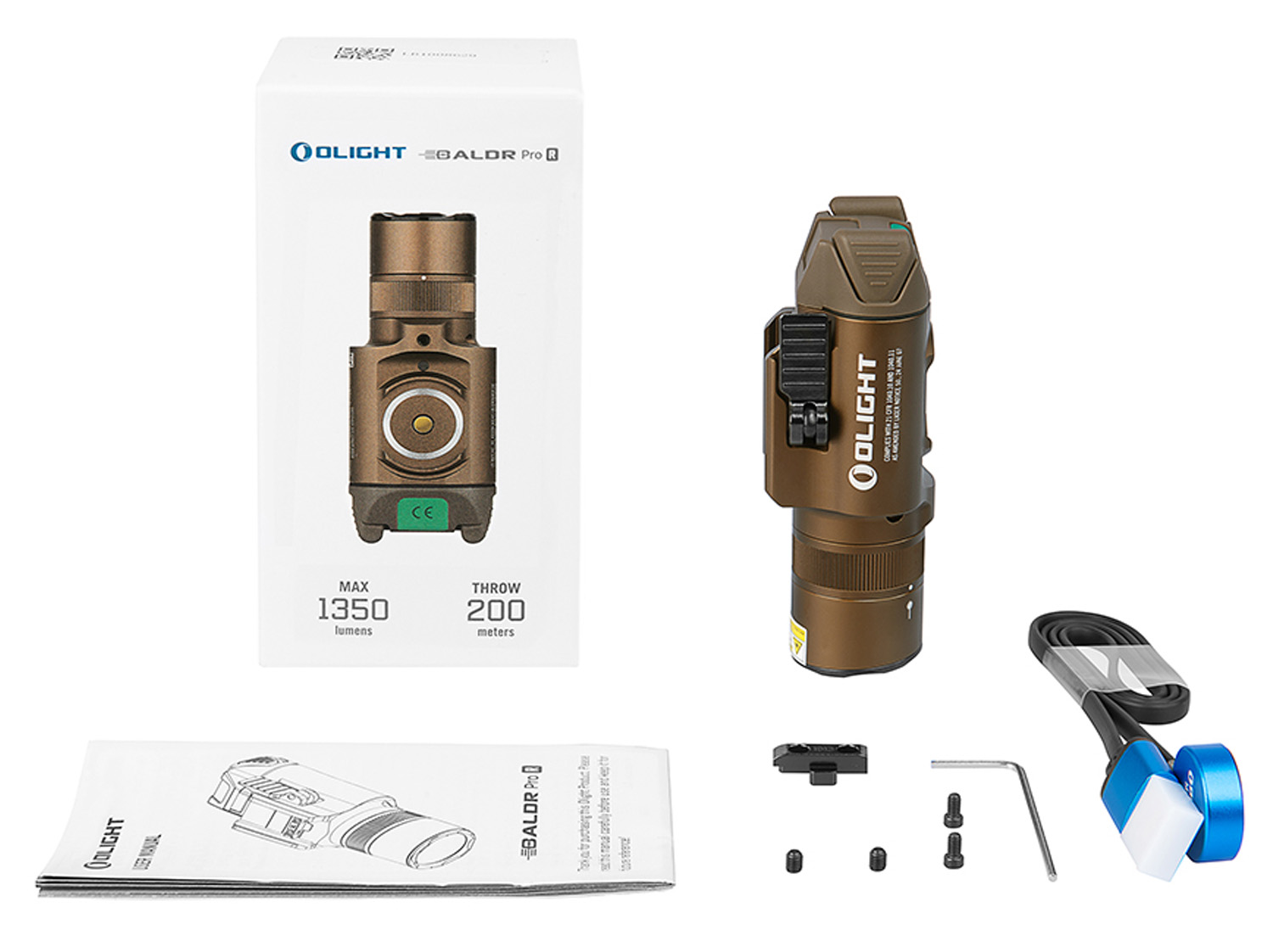 Olight BALDR Pro R Desert Tan Tactical Flashlight - 1350